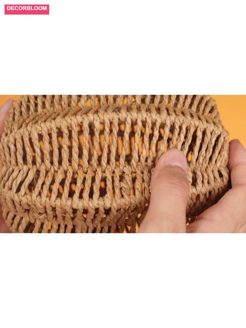 3 Pcs Handmade Woven Rattan Pumpkin Decorations Fall Thanksgiving Centerpiece - Picture 6 of 6